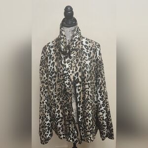 Vintage 100% Silk Leopard Jacket